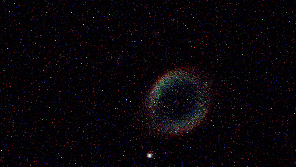 M57, the Ring Nebula, post-processed with Sky For Mac's Edit Image tool
